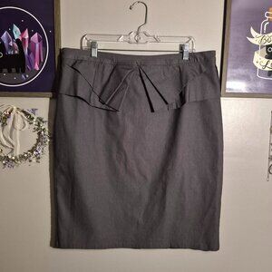 Gray Pencil Skirt